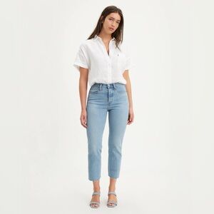 Levi's Wedgie Straight Ankle Jeans - Blue - Size 25